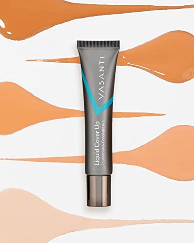 Liquid V2 - Warm light skintones : Vasanti Cosmetics Liquid Cover-Up - Foundation & Concealer in 1 - Oil-Free - V2